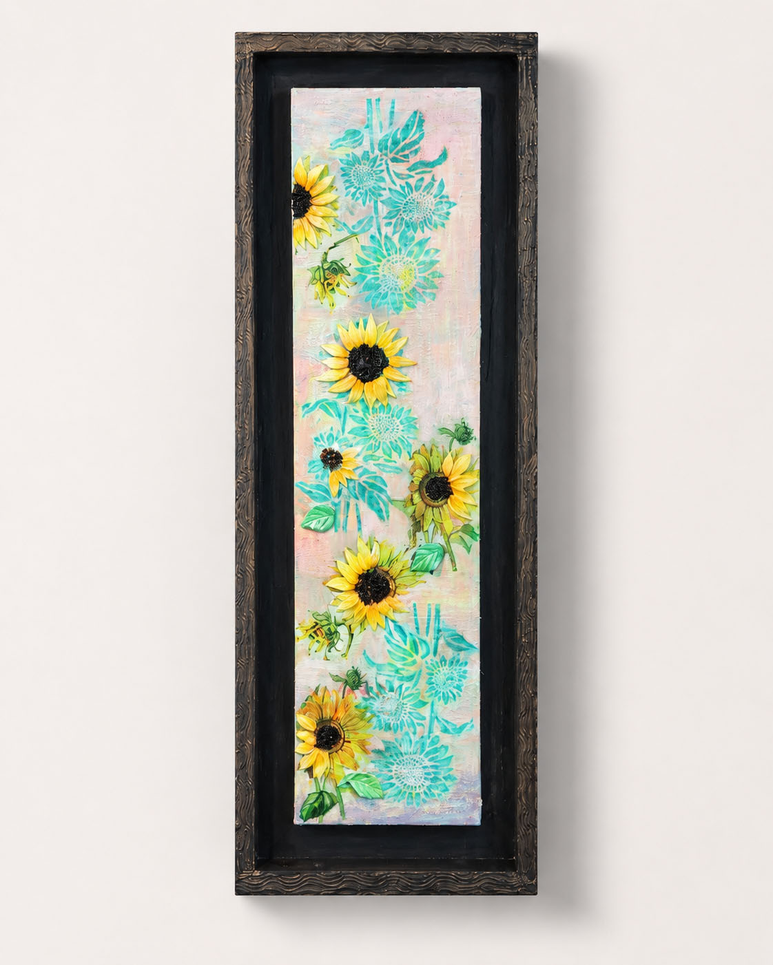 Golden Fields – Handcrafted 3D Sunflower Wall Art (Clay Art)